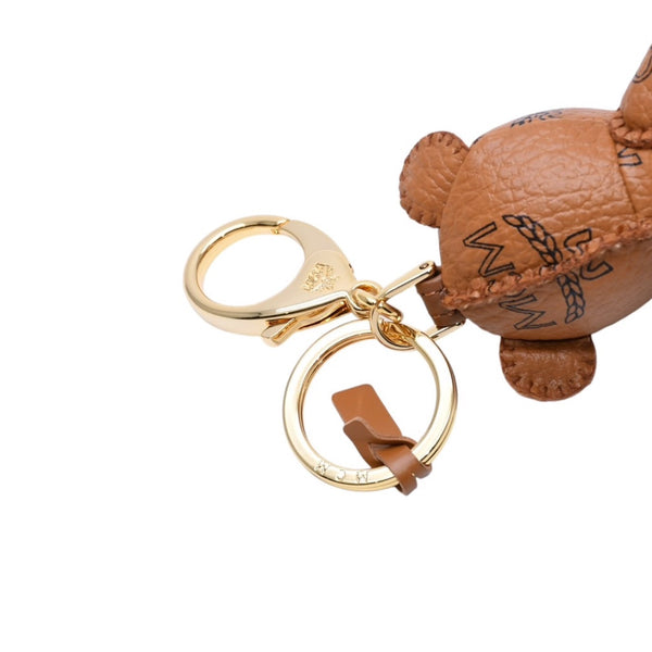 極美品 MCM エム・シー・エム Park ベアチャーム チャーム ヴィセトス ブラウン ブラック ゴールド金具 中古 4a001612
