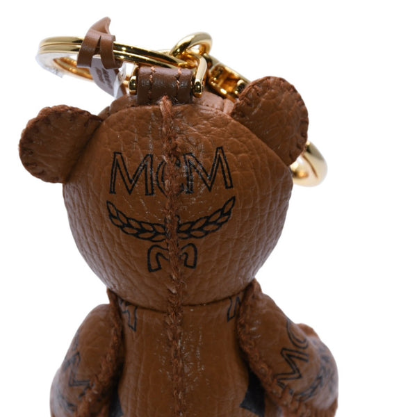 極美品 MCM エム・シー・エム Park ベアチャーム チャーム ヴィセトス ブラウン ブラック ゴールド金具 中古 4a001612