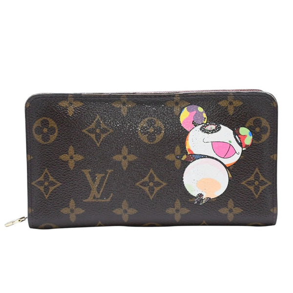 LOUIS VUITTON Louis Vuitton x Takashi Murakami Collaboration Long Wallet M61729 Panda Portomone Sip Monogram Canvas Good Condition Used 4a001574