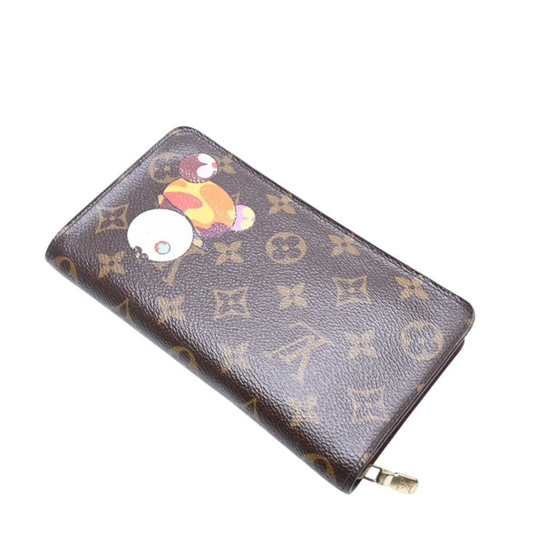 LOUIS VUITTON Louis Vuitton x Takashi Murakami Collaboration Long Wallet M61729 Panda Portomone Sip Monogram Canvas Good Condition Used 4a001574