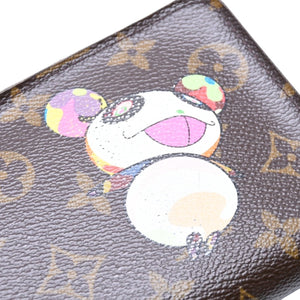 LOUIS VUITTON Louis Vuitton x Takashi Murakami Collaboration Long Wallet M61729 Panda Portomone Sip Monogram Canvas Good Condition Used 4a001574