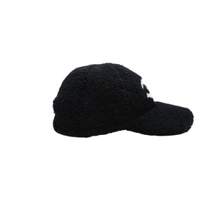 Very Good Condition CHANEL Cap Here Mark E1LGPP0A Boa Mouton Boa Cap Black Used 4a001179
