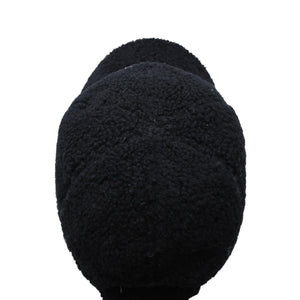 Very Good Condition CHANEL Cap Here Mark E1LGPP0A Boa Mouton Boa Cap Black Used 4a001179