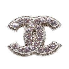 画像をギャラリービューアに読み込む, CHANEL シャネル 片耳ピアス ラインストーン シルバー ピンク 08C earring CC rhinestone SV 08C 良品 中古 4a000663