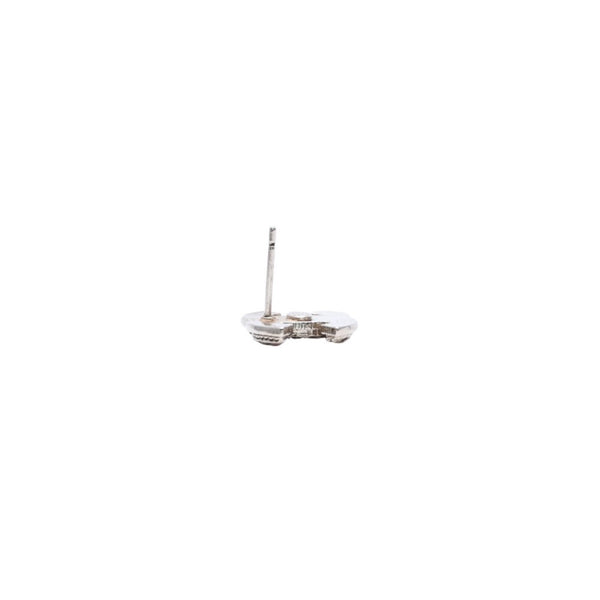 CHANEL シャネル 片耳ピアス ラインストーン シルバー ピンク 08C earring CC rhinestone SV 08C 良品 中古 4a000663