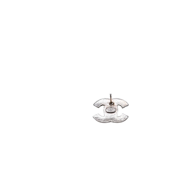 CHANEL シャネル 片耳ピアス ラインストーン シルバー ピンク 08C earring CC rhinestone SV 08C 良品 中古 4a000663