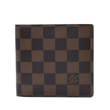 画像をギャラリービューアに読み込む, 新品未使用品 LOUIS VUITTON ルイヴィトン ポルトフォイユ・マルコ ダミエ エベヌ N61675 二つ折り財布 中古 4a001581