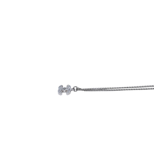 極美品 CHANEL シャネル ネックレス ココマーク ラインストーン シルバー B11V necklace COCO rhinestone SV B11V 美品 中古 4a000649