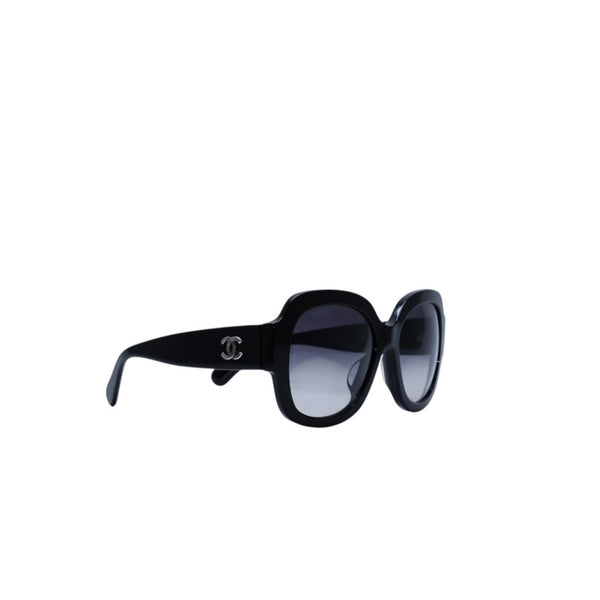 CHANEL Sunglasses 5373-A 57◻19 140 Black Purple Lens Excellent Condition Used 4a001577