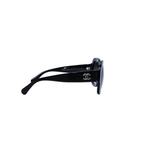 CHANEL Sunglasses 5373-A 57◻19 140 Black Purple Lens Excellent Condition Used 4a001577