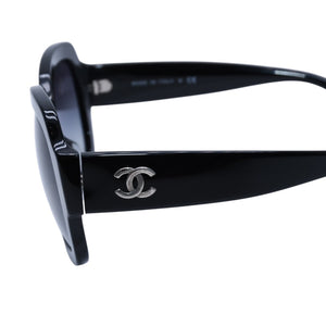 CHANEL Sunglasses 5373-A 57◻19 140 Black Purple Lens Excellent Condition Used 4a001577