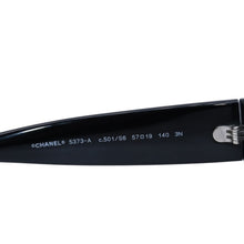 画像をギャラリービューアに読み込む, CHANEL シャネル Sunglasses サングラス 5373-A 57◻︎19 140 ブラック パープルレンズ 美品 中古 4a001577