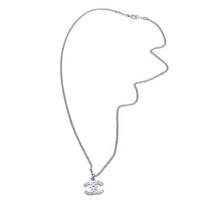 極美品 CHANEL シャネル ネックレス ラインストーン ココマーク 06V シルバー necklace CC rhinestone SV 06V 美品 中古 4a000660