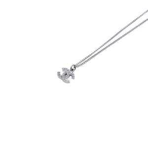 極美品 CHANEL シャネル ネックレス ラインストーン ココマーク 06V シルバー necklace CC rhinestone SV 06V 美品 中古 4a000660