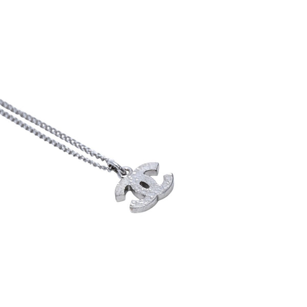 極美品 CHANEL シャネル ネックレス ラインストーン ココマーク 06V シルバー necklace CC rhinestone SV 06V 美品 中古 4a000660