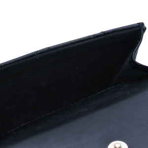 極美品 CHANEL シャネル 三つ折り財布 ココマーク AP433B18692 ランダム番台 ブラック ラムスキン 中古 4a001583