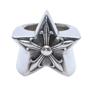 CHROME HEARTS Large Star Ring SV925 Silver No. 12 Accessory Ring 40.67g Good Condition Used Accessory 4a001724