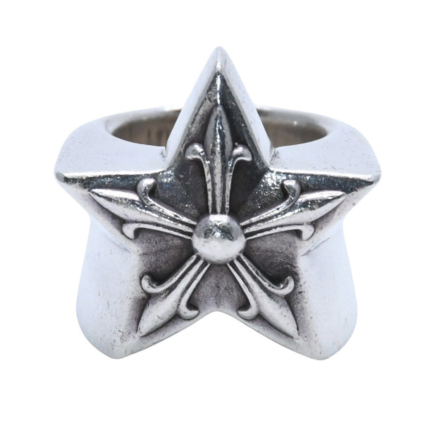 CHROME HEARTS Large Star Ring SV925 Silver No. 12 Accessory Ring 40.67g Good Condition Used Accessory 4a001724