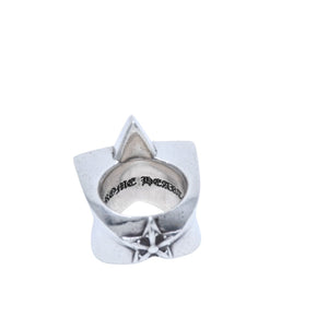 CHROME HEARTS Large Star Ring SV925 Silver No. 12 Accessory Ring 40.67g Good Condition Used Accessory 4a001724