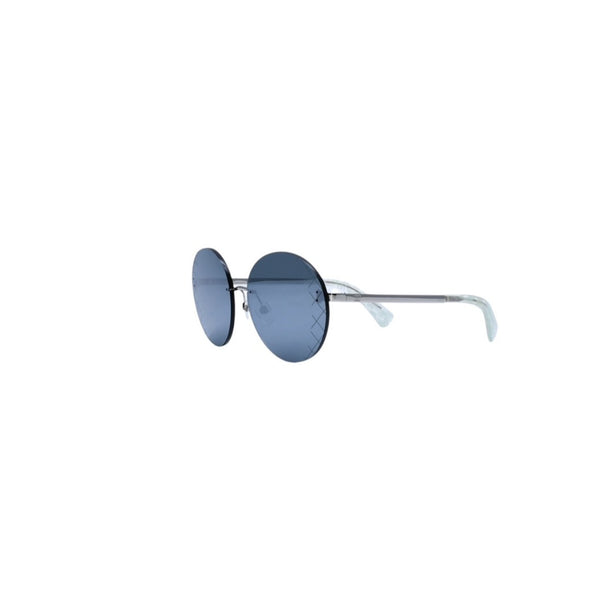 Very Good Condition CHANEL Coco Mark Round Mirror Sunglasses Silver Gray CH4216 Good Condition Used 4a001558