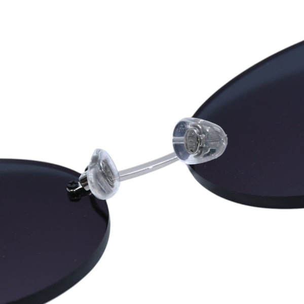 Very Good Condition CHANEL Coco Mark Round Mirror Sunglasses Silver Gray CH4216 Good Condition Used 4a001558