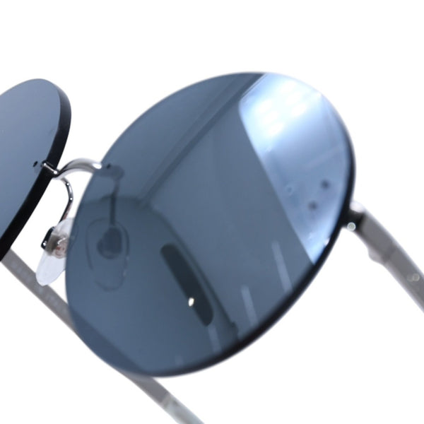 Very Good Condition CHANEL Coco Mark Round Mirror Sunglasses Silver Gray CH4216 Good Condition Used 4a001558