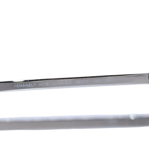 Very Good Condition CHANEL Coco Mark Round Mirror Sunglasses Silver Gray CH4216 Good Condition Used 4a001558