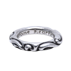 極美品 CHROME HEARTS クロムハーツ スクロールバンドリング 重量約10.6g サイズ18号 1994/.925刻印 シルバー925 中古 4a001535