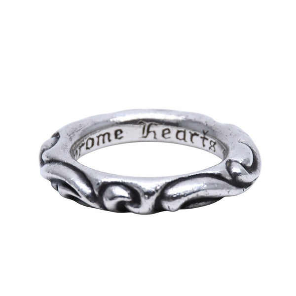極美品 CHROME HEARTS クロムハーツ スクロールバンドリング 重量約10.6g サイズ18号 1994/.925刻印 シルバー925 中古 4a001535