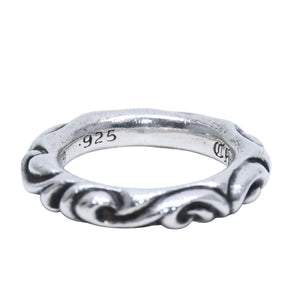 極美品 CHROME HEARTS クロムハーツ スクロールバンドリング 重量約10.6g サイズ18号 1994/.925刻印 シルバー925 中古 4a001535