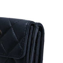 画像をギャラリービューアに読み込む, 極美品 CHANEL シャネル 三つ折り財布 ココマーク AP433B18692 ランダム番台 ブラック ラムスキン 中古 4a001583