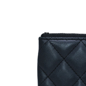 Very good condition CHANEL Pouch Matelasse Quilted Random Number Coco Mark Leather Gray Used 4a001613