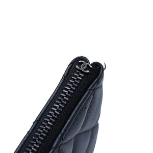 Very good condition CHANEL Pouch Matelasse Quilted Random Number Coco Mark Leather Gray Used 4a001613