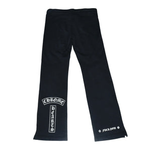 CHROME HEARTS クロムハーツ オールドモデル スウェットパンツ サイズXS オールドイングリッシュ FUCK YOU ブラック 美品 中古 4a001425