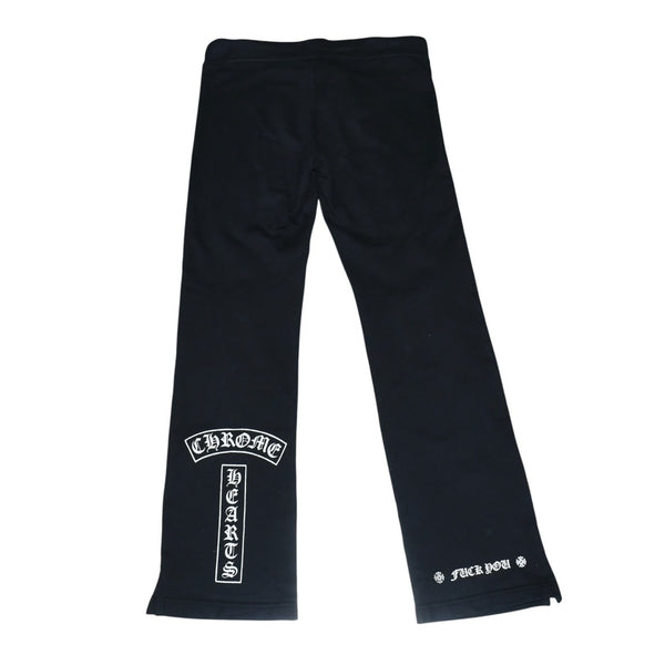CHROME HEARTS クロムハーツ オールドモデル スウェットパンツ サイズXS オールドイングリッシュ FUCK YOU ブラック 美品 中古 4a001425