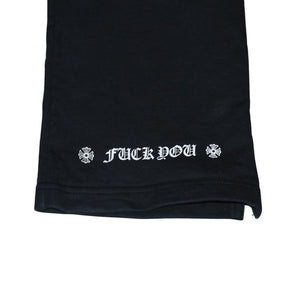 CHROME HEARTS クロムハーツ オールドモデル スウェットパンツ サイズXS オールドイングリッシュ FUCK YOU ブラック 美品 中古 4a001425