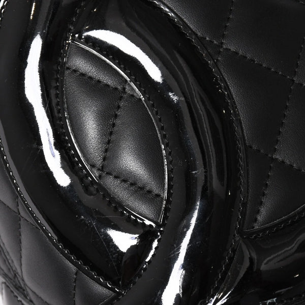 Very Good Condition CHANEL Tote Bag Cambon Line Coco Mark No. 11 Black Calf Silver Hardware Used 4a002950