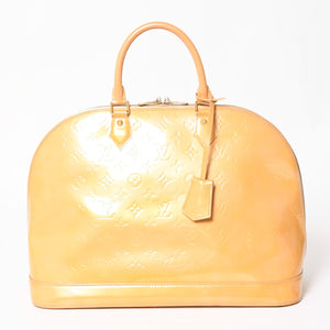 LOUIS VUITTON Monogram Vernis Alma GM Tote Bag M91450 Bag Handbag Beige Good Condition Used 4a001602