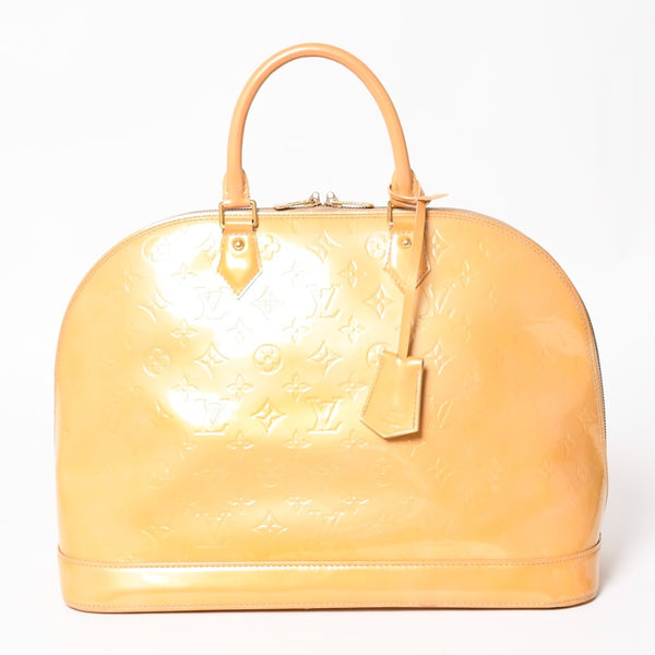 LOUIS VUITTON Monogram Vernis Alma GM Tote Bag M91450 Bag Handbag Beige Good Condition Used 4a001602
