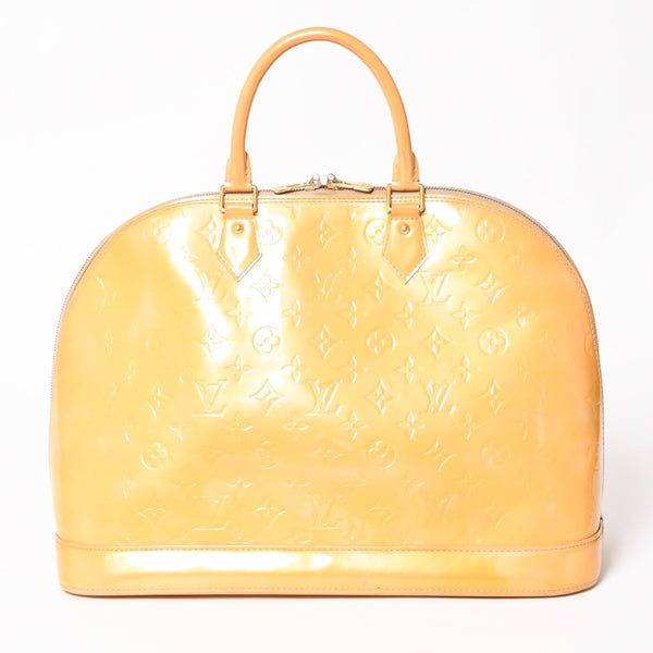 LOUIS VUITTON Monogram Vernis Alma GM Tote Bag M91450 Bag Handbag Beige Good Condition Used 4a001602