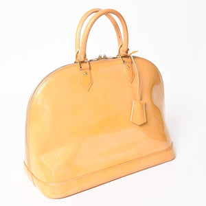 LOUIS VUITTON Monogram Vernis Alma GM Tote Bag M91450 Bag Handbag Beige Good Condition Used 4a001602
