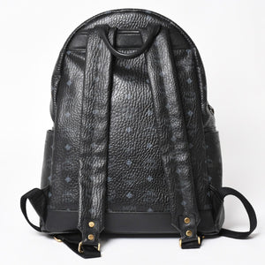 MCM エムシーエム リュック ブラック グレー シルバー金具 ゴールド金具 スターク スタッズ付 ヴィセトス バックパック 美品 中古 4a003958