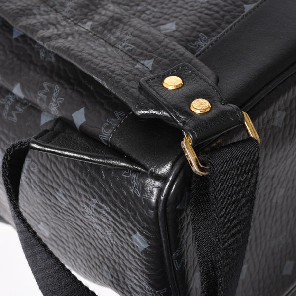 MCM エムシーエム リュック ブラック グレー シルバー金具 ゴールド金具 スターク スタッズ付 ヴィセトス バックパック 美品 中古 4a003958