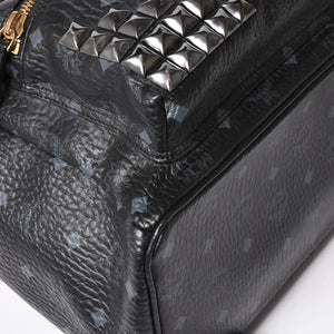 MCM エムシーエム リュック ブラック グレー シルバー金具 ゴールド金具 スターク スタッズ付 ヴィセトス バックパック 美品 中古 4a003958