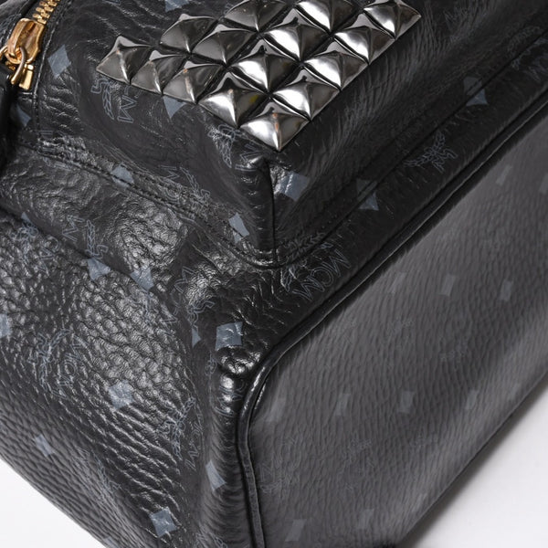 MCM エムシーエム リュック ブラック グレー シルバー金具 ゴールド金具 スターク スタッズ付 ヴィセトス バックパック 美品 中古 4a003958