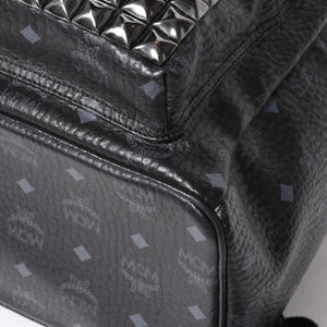 MCM エムシーエム リュック ブラック グレー シルバー金具 ゴールド金具 スターク スタッズ付 ヴィセトス バックパック 美品 中古 4a003958