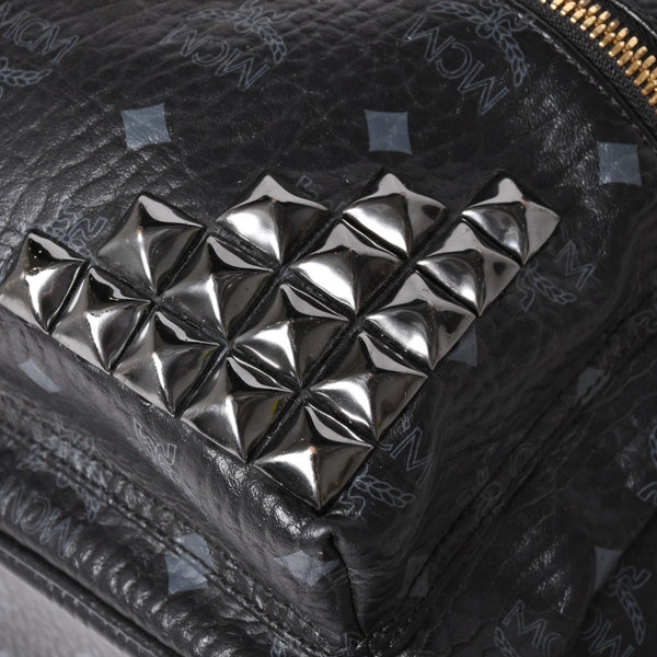 MCM エムシーエム リュック ブラック グレー シルバー金具 ゴールド金具 スターク スタッズ付 ヴィセトス バックパック 美品 中古 4a003958