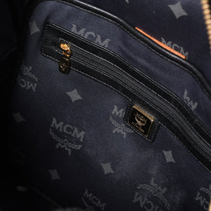 MCM エムシーエム リュック ブラック グレー シルバー金具 ゴールド金具 スターク スタッズ付 ヴィセトス バックパック 美品 中古 4a003958