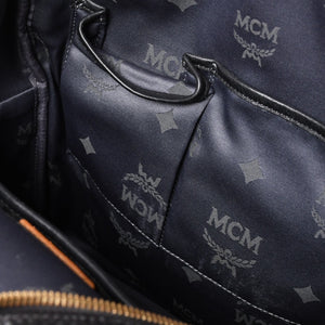 MCM エムシーエム リュック ブラック グレー シルバー金具 ゴールド金具 スターク スタッズ付 ヴィセトス バックパック 美品 中古 4a003958