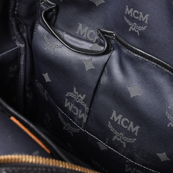 MCM エムシーエム リュック ブラック グレー シルバー金具 ゴールド金具 スターク スタッズ付 ヴィセトス バックパック 美品 中古 4a003958